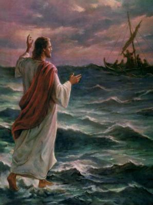 Jesus walking on water